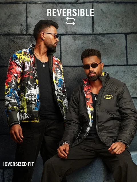 Batman Gotham City Reversible Puffer Jacket Official Merch Limited Edition