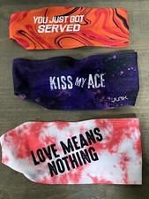 Junk Lite Headband Head Band Pickleball Tennis Lot Of 3 Ace - Love Means Nothing