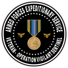 Armed Forces Expeditionary Service Veteran Bumper Sticker Vinyl Decal 5"