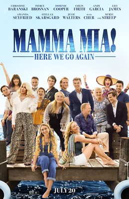 Mamma Mia Here We Go Again movie poster (c) : 11 x 17 inches | eBay