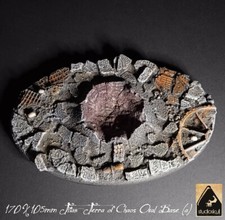 170X105mm CHAOS TERRA OF TITANS (A) OVAL RESIN BASE TERRAIN SCENERY  