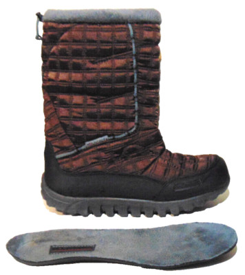 Mountrek Lisa Quilted Brown Primaloft Warm Winter Boots Women's H7076 SZ 9