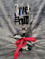Decorated "Over The Hill" Large 20 oz. Wine Glass