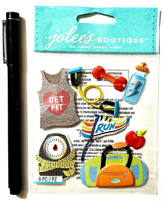 Fitness Workout Stickers Jolee's Scrapbooking Journaling Card Making