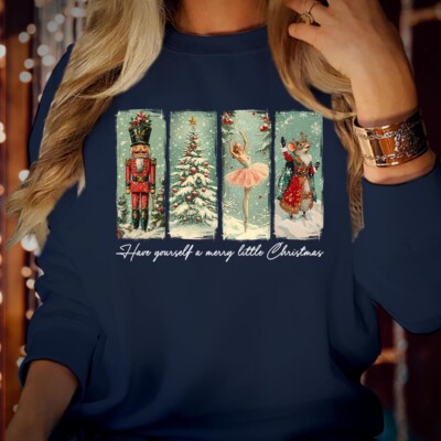 SWEATSHIRT 5294 - Frohe Weihnachten Nussknacker Ballett Weihnachtspullover