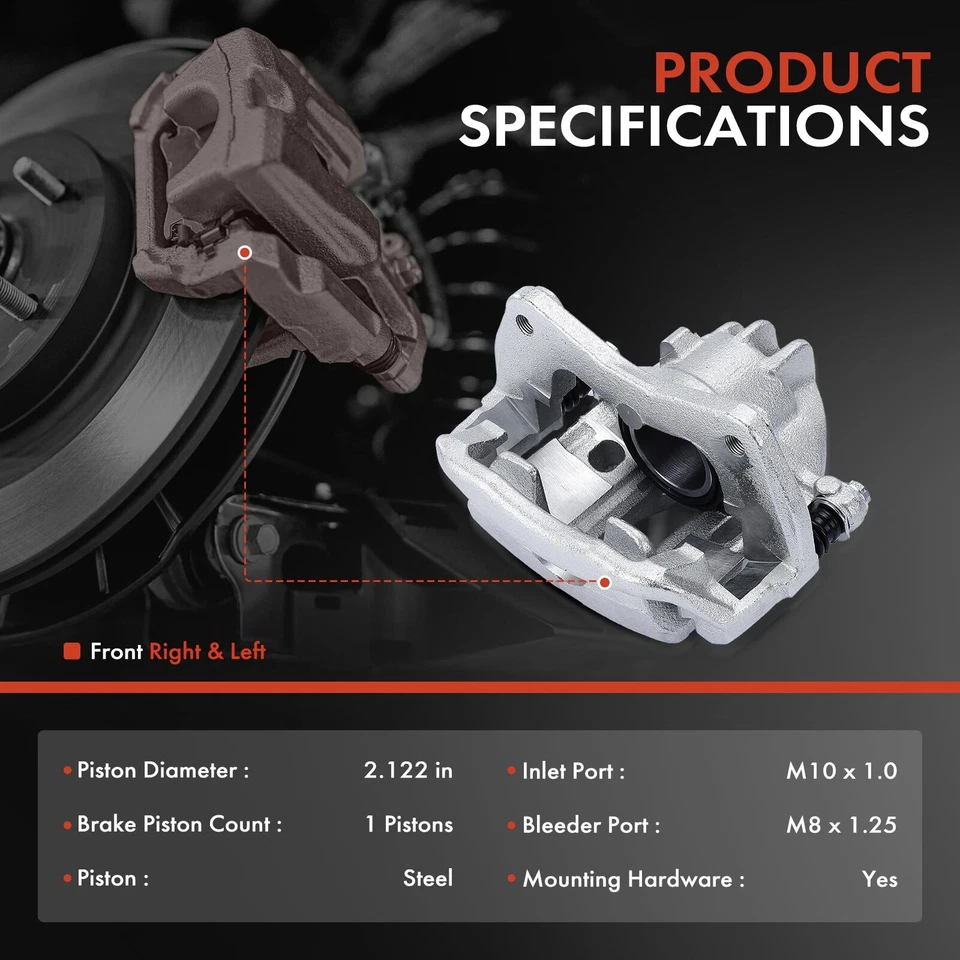 2x Pinza de freno delantera izquierda y derecha con soporte para Volvo S40 V40 2000-2004 Foto 2 de 4