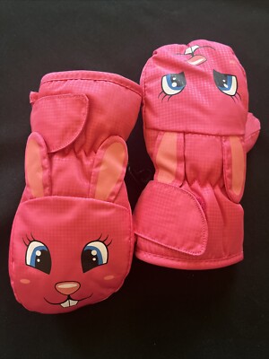 Zoekim Snow Mittens Rose Size Small For Kids