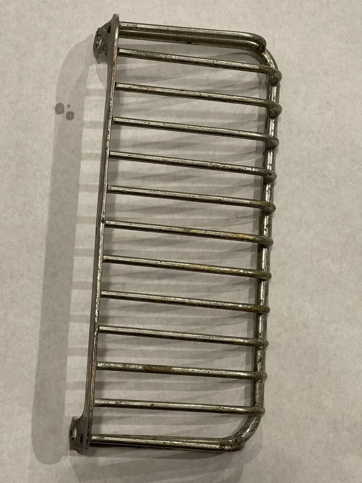 Antiguo soporte de jabón cepillo esponja latón niquelado SM Co ~10” x 4” c.1907 Foto 4 de 4