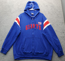 NFL New York Giants Team Apparel Hoodie Football Mens XL Multi Lined Full Zipper