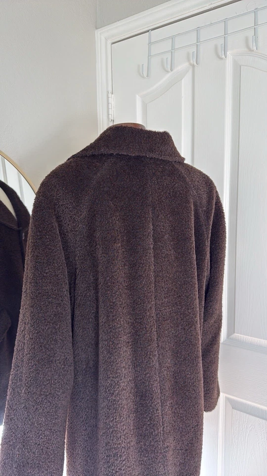 Katherine Kelly Alpaca Blend Teddy Pea Coat Sz 16 Pre Owned  - Image 2 of 4