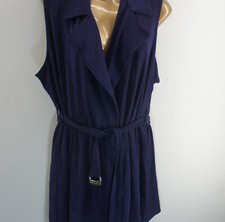 Chicos travelers purple wrap drape front belted vest size 2