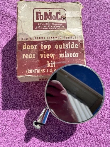 1940s? 1950s? Ford NOS 4-inch 4" Outside Accessory RH Mirror #APA-18402