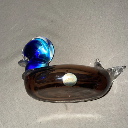 Murano Glass Made In Italy Duck Figurine