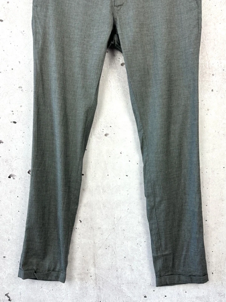 Pantalones Chinos Barena Venezia Gris Lana Hecho en Italia Botones Talla 44 Foto 3 de 4