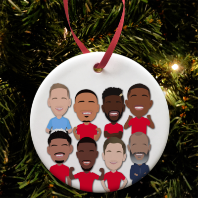 Forest 2024-25 Christmas Tree Decoration Flat Ceramic Bauble