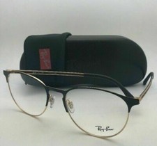 New RAY-BAN Eyeglasses RB 6375 2890 51-18 145 Black Gold Frames w/ Rubber Tips