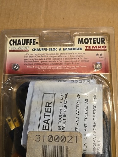 Enchufe de expansión para calentador de motor tipo Zerostart Temro 3100021 PAQUETE ABIERTO LEER DESC - Imagen 5 de 5