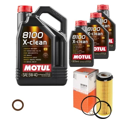 MAHLE, MOTUL MAHLE Inspektionspaket 8 L MOTUL 8100 X-CLEAN 5W-40 für BMW X5 xDrive30d