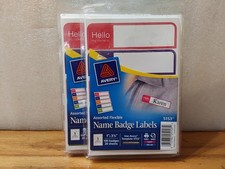 Avery Name Badge Labels 100pc 1x3 3/4'' Multi-Color 2 Packs