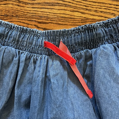 Mini Boden | New | Blue Denim | Kids Skirt | Floral | Pockets | 8-9y - Picture 2 of 7