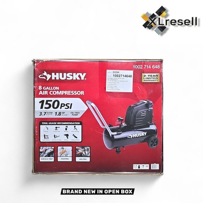 #ad Husky 8 Gal. 150 PSI Portable Electric Oil Free Horizontal Hotdog Air Compressor $112.42