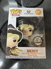 RARE! Funko Pop! Overwatch  Mercy (Witch) - Blizzard Exclusive #411 w/ Protector
