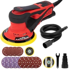 Electric Random Orbital Sander, 350W Brushless Motor with 5 & 6 Inch Pads, 10...