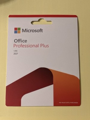 Microsoft Office Professional Plus 2021 Retail 1PC Product Card Sealed Microsoft