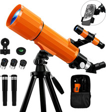 Telescope for Adults Beginners,90Mm Aperture 500Mm Refractor,Orange