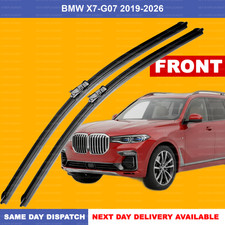 For Bmw X7-G07 2019-2026 Pinch Tab Button Arm Front Wiper Blades SET 26" 20"