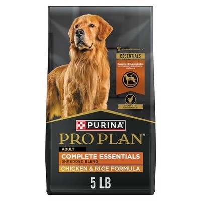 Purina Pro Plan Chicken & Rice Dry Dog Food, High Protein, Probiotics, 5 lb