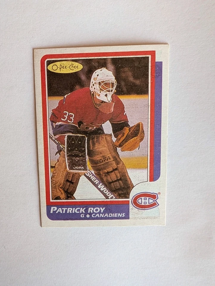 Patrick Roy 1986-87 O-Pee-Chee Rookie #53 OPC Montreal Salón de la fama RC Foto 3 de 4