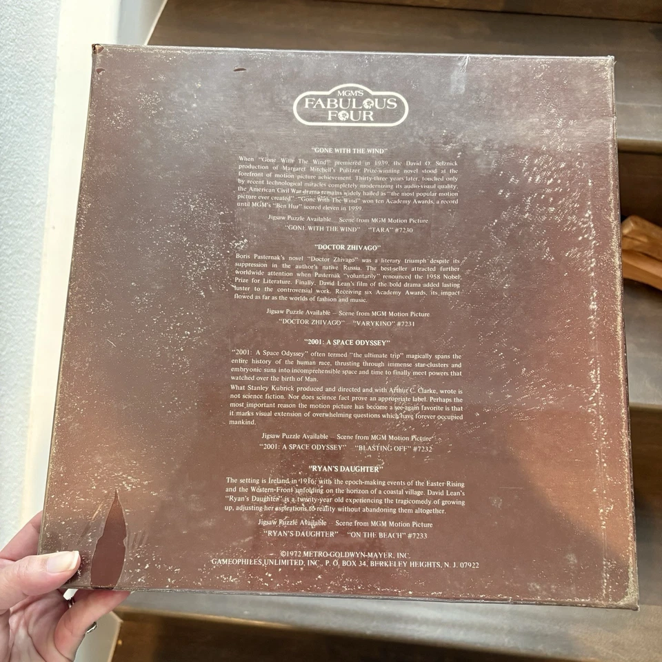 Rompecabezas de 500 piezas 1972 Lo que el viento se llevó "TARA" NUEVO EN PAQUETE NUEVO EN PLÁSTICO Foto 3 de 4