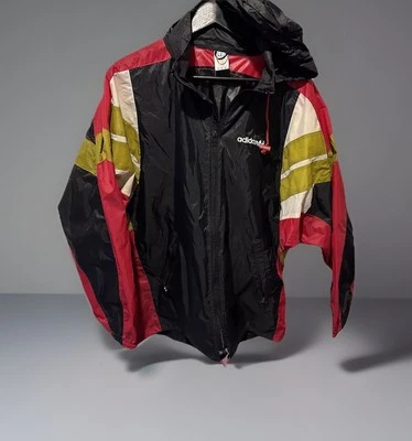 Adidas Windbreaker Jacke Size M 🏸🏸🏸 Retro Vintage Track JACKET 🌧 Regenjacke - Bild 1 von 4