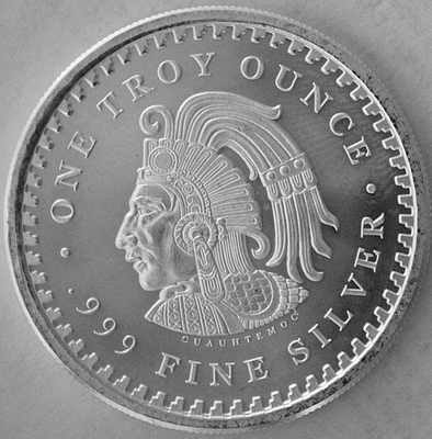 #ad #ad LAST AZTEC EMPEROR CUAUHTEMOC AND AZTEC CALENDAR SILVER 1oz ROUND BU COA $99.00
