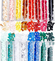 800 StüCk 16 Farben Acryl Perlen, 5.2X2.3Mm Acryl Rocailles 2 Loch Perlen Undurc