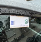 Set of 10 Flirt Cards in 50 Euro Note Design, Funny Business Card Parking