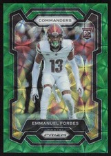 2023 Panini Prizm Green Scope Rookie Emmanuel Forbes /75 Washington Commanders