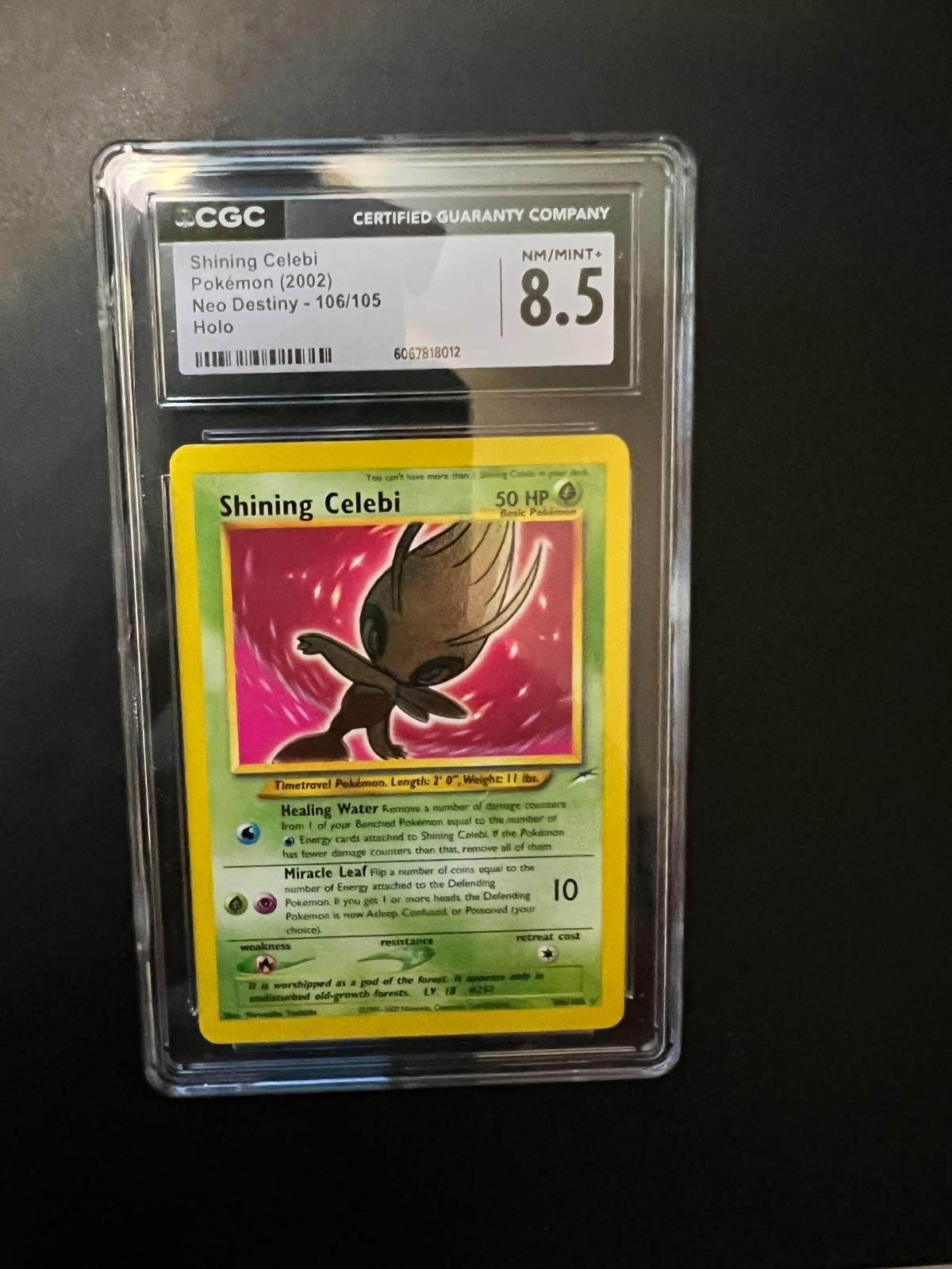 CGC 8.5 Shining Celebi 2002 Neo Destiny 106/105 Holo Pokemon Card NM/Mint+