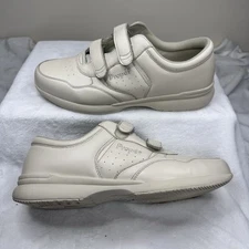 Propet M3705 Cream Ivory Leather Walking Shoes Life Walker 15M Very Good Shape