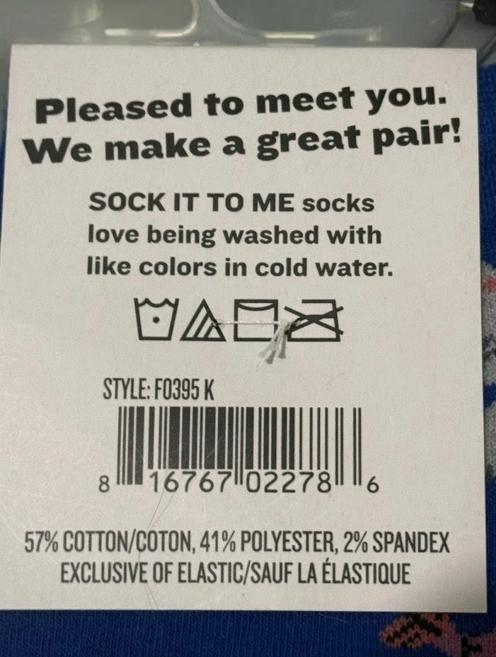 Meias femininas Sock It To Me altura do joelho Purrmaid gato azul rosa acento - Imagem 2 de 3