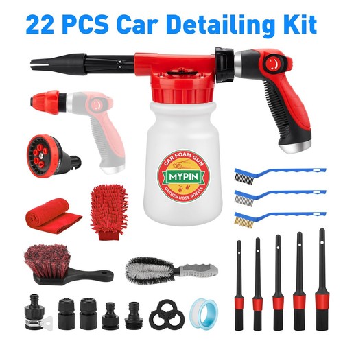 Car Wash Foam Gun Set/Hose Sprayer, 22pcs Wash Kits Foam Cannon, Adjustable w... - Picture 8 of 9