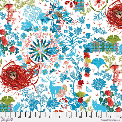 Freespirit Fabric by Odile Bailloeul Land Art 2  Prairie Fabric BTY  36'' x 44''