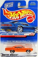 1998 Hot Wheels 661 First Editions 70 Roadrunner Orange