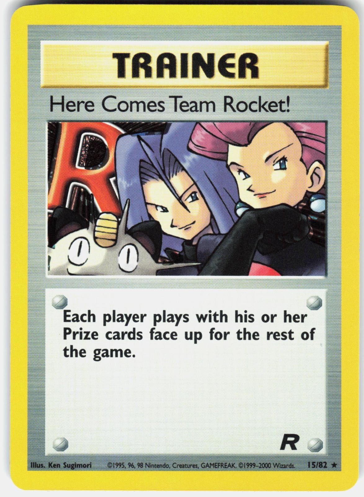 Pokemon Here Comes Team Rocket! 15/82 Rare Team Rocket Pokemon Unlimited Holo NM