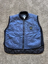 Refrigiwear Vest Mens XL Blue Full Zip Insulated Pockets Work USA Made