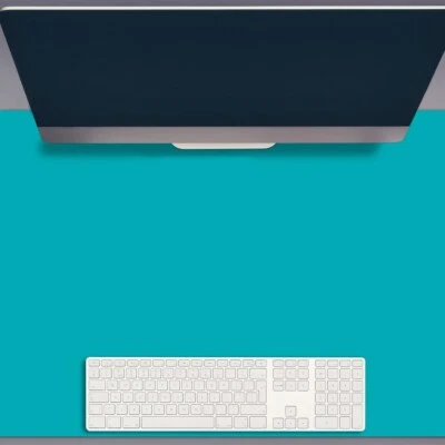 DECORMAT Schreibtischmatte Schreibtischunterlage für Büro Zuhause Türkis 90x45
