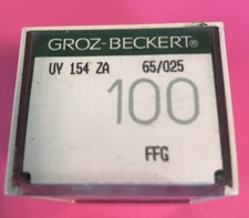 Genuine GROZ-BECKERT INDUSTRIAL SEWING NEEDLES 154ZA SIZE 65/025 Box of 100