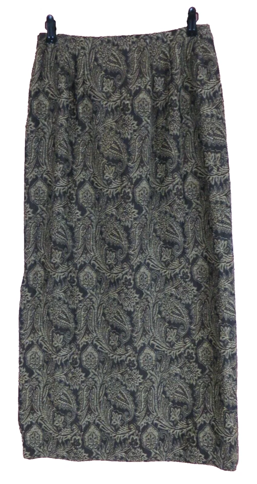 SK14218- Falda lápiz recta de lana para mujer de DANA BUCHMAN Talla larga de paisley 8 Foto 2 de 4