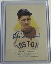 BOBBY DOERR Signed 2006 Topps Allen & Ginter's Card #287 - HOF Autograph